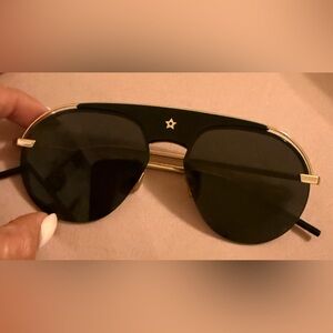 Dior Metallic Gold Eyewear Pouch